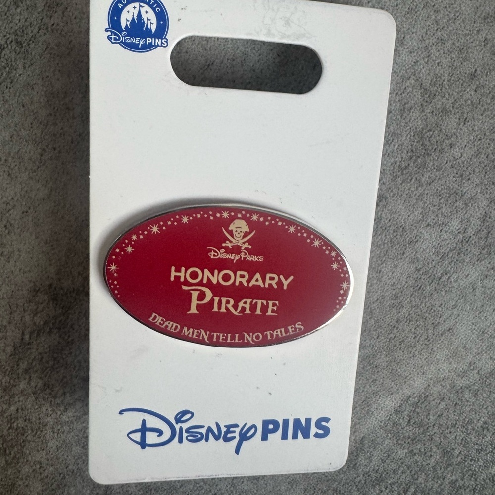 Disney Red Honorary Pirate Pin Pirates of the Caribbean